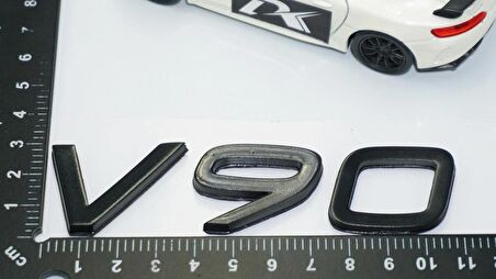 DK Tuning V90 Siyah ABS 3M 3D Bagaj Yazı Logo Volvo İle Uyumlu
