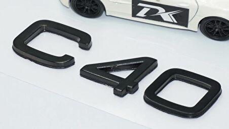 DK Tuning C40 Siyah ABS 3M 3D Bagaj Yazı Logo Volvo İle Uyumlu