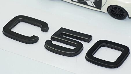 DK Tuning C50 Siyah ABS 3M 3D Bagaj Yazı Logo Volvo İle Uyumlu