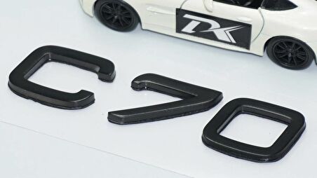 DK Tuning C70 Siyah ABS 3M 3D Bagaj Yazı Logo Volvo İle Uyumlu