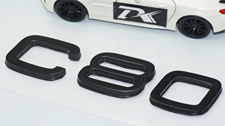 DK Tuning C80 Siyah ABS 3M 3D Bagaj Yazı Logo Volvo İle Uyumlu