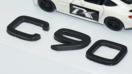 DK Tuning C90 Siyah ABS 3M 3D Bagaj Yazı Logo Volvo İle Uyumlu