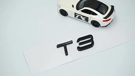 DK Tuning T3 Siyah ABS 3M 3D Bagaj Yazı Logo Volvo İle Uyumlu