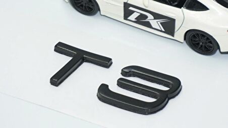DK Tuning T3 Siyah ABS 3M 3D Bagaj Yazı Logo Volvo İle Uyumlu
