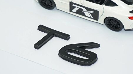 DK Tuning T6 Siyah ABS 3M 3D Bagaj Yazı Logo Volvo İle Uyumlu