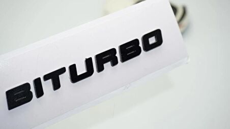 DK Tuning Biturbo Siyah ABS Bagaj Yazı Logo Mercedes İle Uyumlu