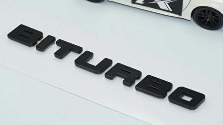 DK Tuning Biturbo Siyah ABS Bagaj Yazı Logo Mercedes İle Uyumlu