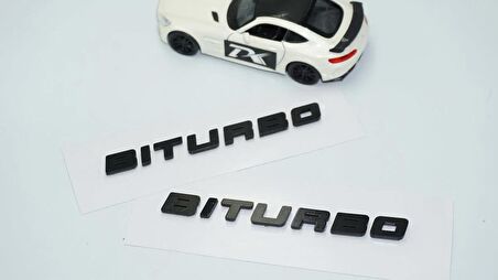 DK Tuning Biturbo Siyah Çamurluk Yazı Logo Seti Mercedes İle Uyumlu