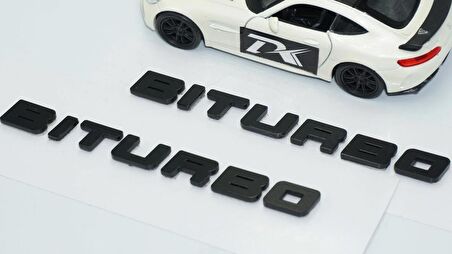 DK Tuning Biturbo Siyah Çamurluk Yazı Logo Seti Mercedes İle Uyumlu