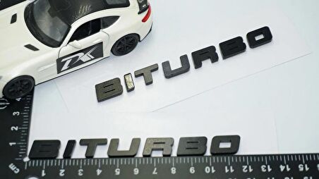 DK Tuning Biturbo Siyah Çamurluk Yazı Logo Seti Mercedes İle Uyumlu