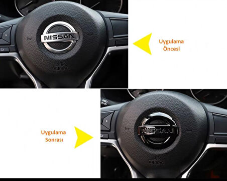 DK Tuning Nissan Direksiyon 3M 3D Siyah ABS Logo Amblem