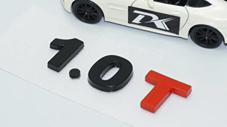 DK Tuning 1.0T Bagaj Siyah Kırmızı Yazı Logo Volkswagen İle Uyumlu