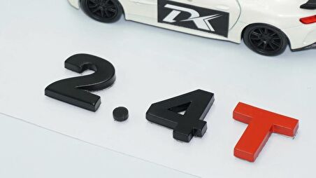 DK Tuning 2.4T Bagaj Siyah Kırmızı Yazı Logo Volkswagen İle Uyumlu