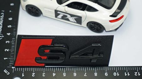 DK Tuning S4 Siyah Kırmızı 3D Ön Panjur Logo Audi İle Uyumlu