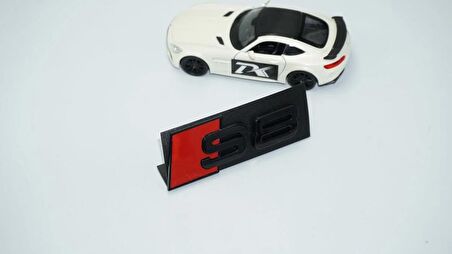 DK Tuning S8 Siyah Kırmızı 3D Ön Panjur Logo Audi İle Uyumlu