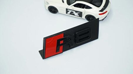DK Tuning R8 Siyah Kırmızı 3D Ön Panjur Logo Audi İle Uyumlu