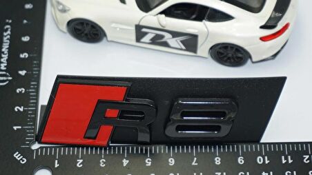 DK Tuning R8 Siyah Kırmızı 3D Ön Panjur Logo Audi İle Uyumlu