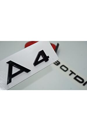Audi A4 30 Tdi Parlak Siyah Abs 3m 3d Bagaj Yazı Logo Orjinal Ürün