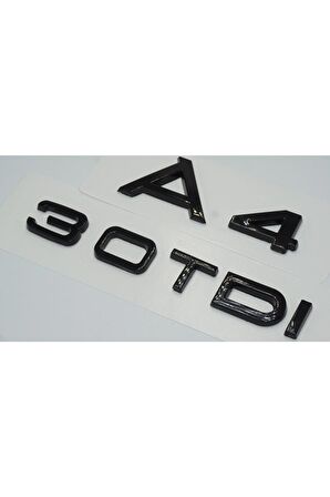 Audi A4 30 Tdi Parlak Siyah Abs 3m 3d Bagaj Yazı Logo Orjinal Ürün
