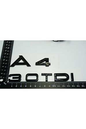Audi A4 30 Tdi Parlak Siyah Abs 3m 3d Bagaj Yazı Logo Orjinal Ürün