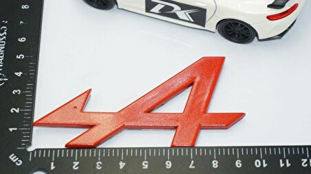 DK Tuning Alpine F1 Kırmızı ABS 3M Bagaj Yazı Logo Renault İle Uyumlu