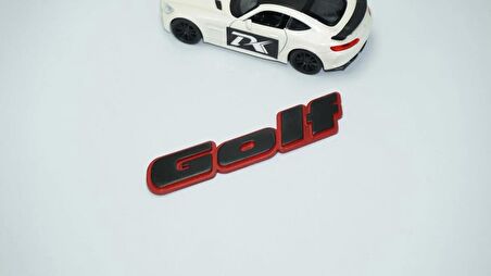 DK Tuning Golf MK2 MK3 Bagaj Siyah Kırmızı Yazı Logo Volkswagen İle Uyumlu