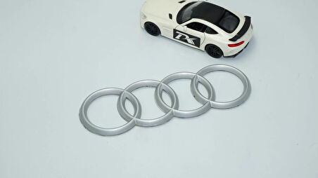 DK Tuning Motor Kapağı 16cm Gri Amblem Logosu Audi İle Uyumlu