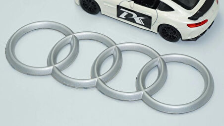 DK Tuning Motor Kapağı 16cm Gri Amblem Logosu Audi İle Uyumlu