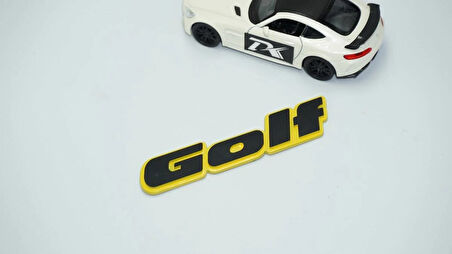 DK Tuning Golf MK2 MK3 Bagaj Sarı Siyah Yazı Logo Volkswagen İle Uyumlu