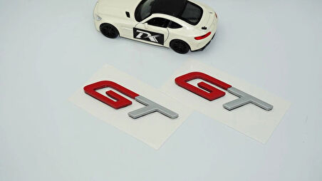 DK Tuning Challenger GT Çamurluk Kırmızı Gri Yazı Seti Dodge İle Uyumlu