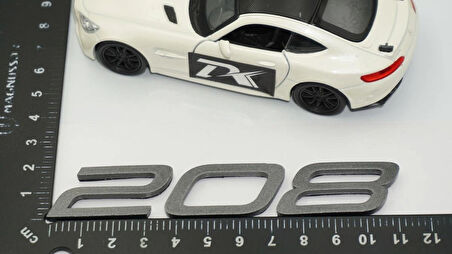 DK Tuning Peugeot Yeni 208 Bagaj 3M 3D Koyu Gri ABS Yazı Logo