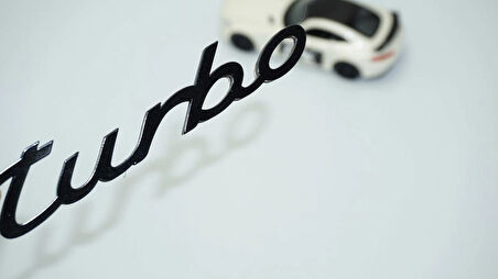 DK Tuning Porsche Turbo Bagaj 3M 3D Siyah ABS Yazı Logo Amblem