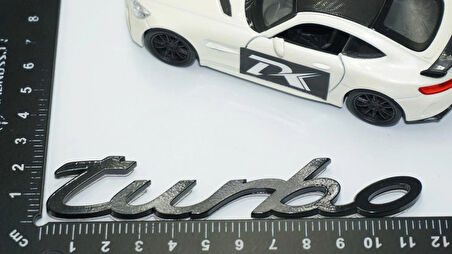 DK Tuning Porsche Turbo Bagaj 3M 3D Siyah ABS Yazı Logo Amblem