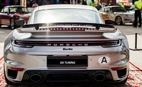DK Tuning Porsche Turbo Bagaj 3M 3D Siyah ABS Yazı Logo Amblem