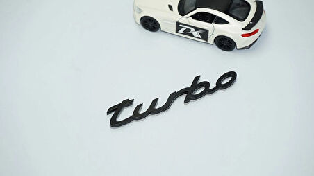 DK Tuning Porsche Turbo Bagaj 3M 3D Siyah ABS Yazı Logo Amblem