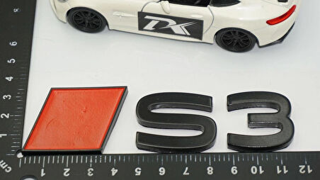 DK Tuning S3 2025+ Bagaj Kırmızı Siyah 3M Yazı Logo Audi İle Uyumlu