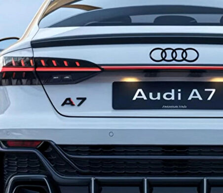 DK Tuning A7 2025+ Bagaj Siyah 3M Yazı Logo Audi İle Uyumlu