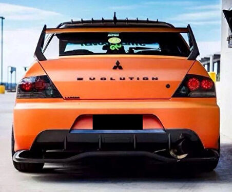 DK Tuning Lancer Evolution Bagaj Siyah Yazı Logo Arma