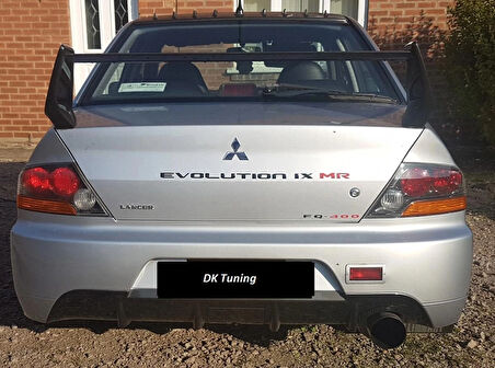 DK Tuning Lancer Evolution 9 Bagaj Siyah Yazı Logo Arma