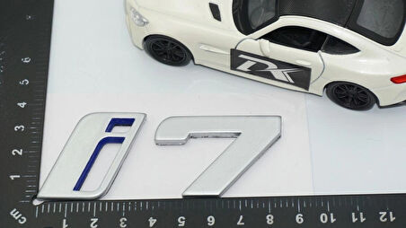 DK Tuning Yeni i7 Bagaj Gri Mavi ABS Yazı Logo Bmw İle Uyumlu