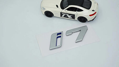 DK Tuning Yeni i7 Bagaj Gri Mavi ABS Yazı Logo Bmw İle Uyumlu