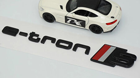 DK Tuning e-tron S Bagaj Siyah Kırmızı Yazı Logo Audi İle Uyumlu