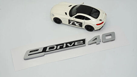 DK Tuning eDrive 40 Bagaj Gri Siyah Yeni Nesil Yazı Logo Bmw İle Uyumlu