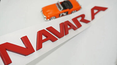 DK Tuning Navara Kırmızı Abs Ön Kaput Ve Bagaj Yazı Nissan İle Uyumlu