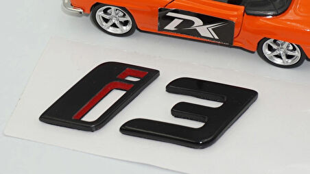DK Tuning Yeni i3 Bagaj Siyah Kırmızı ABS Yazı Logo Bmw İle Uyumlu