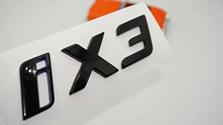 DK Tuning Yeni iX3 Bagaj Siyah Mavi ABS Yazı Logo Bmw İle Uyumlu