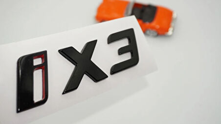 DK Tuning Yeni iX3 Bagaj Siyah Kırmızı ABS Yazı Logo Bmw İle Uyumlu