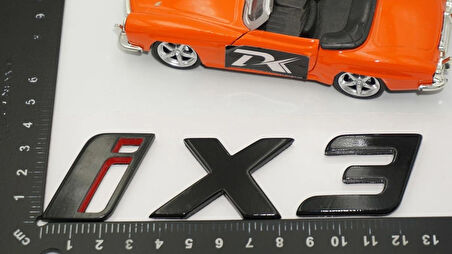DK Tuning Yeni iX3 Bagaj Siyah Kırmızı ABS Yazı Logo Bmw İle Uyumlu