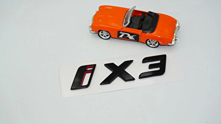 DK Tuning Yeni iX3 Bagaj Siyah Kırmızı ABS Yazı Logo Bmw İle Uyumlu