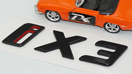 DK Tuning Yeni iX3 Bagaj Siyah Kırmızı ABS Yazı Logo Bmw İle Uyumlu